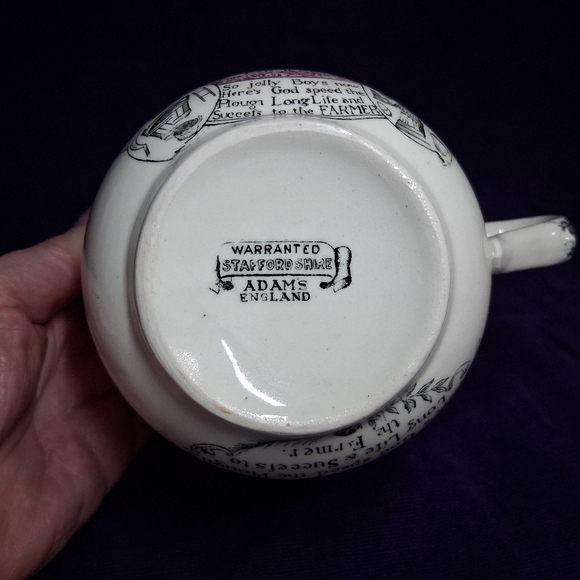 Antique Adams Of England Breakfast Cup Mug And Saucer Warranted Staffordshire - Picture 11 of 16